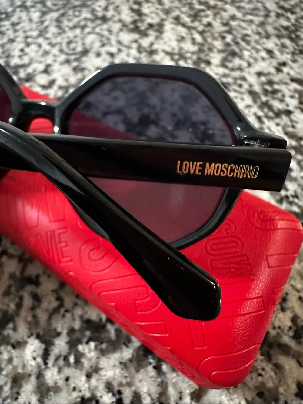 Love Moschino Black Oval Sunglasses